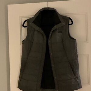 The North Face Light Gray Puffer Vest